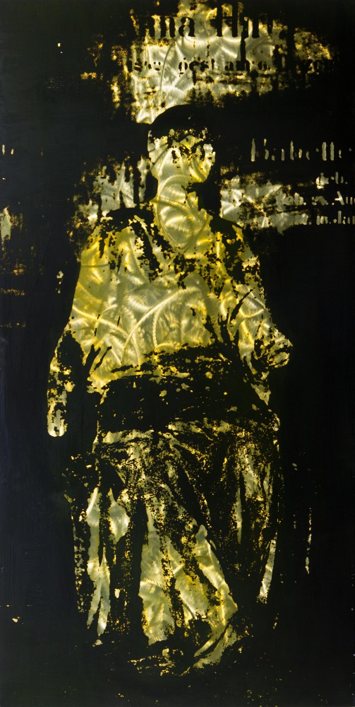 Anna, 2013, 120x60cm, Übermalter Reliefdruck auf Stahl