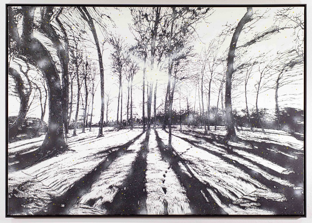 Jagt, 2015, 140x200cm, Mischtechnik auf LW Gerahmt