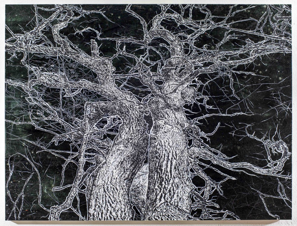 Last Tree, 2015, 120x160cm, Mischtechnik auf LW
