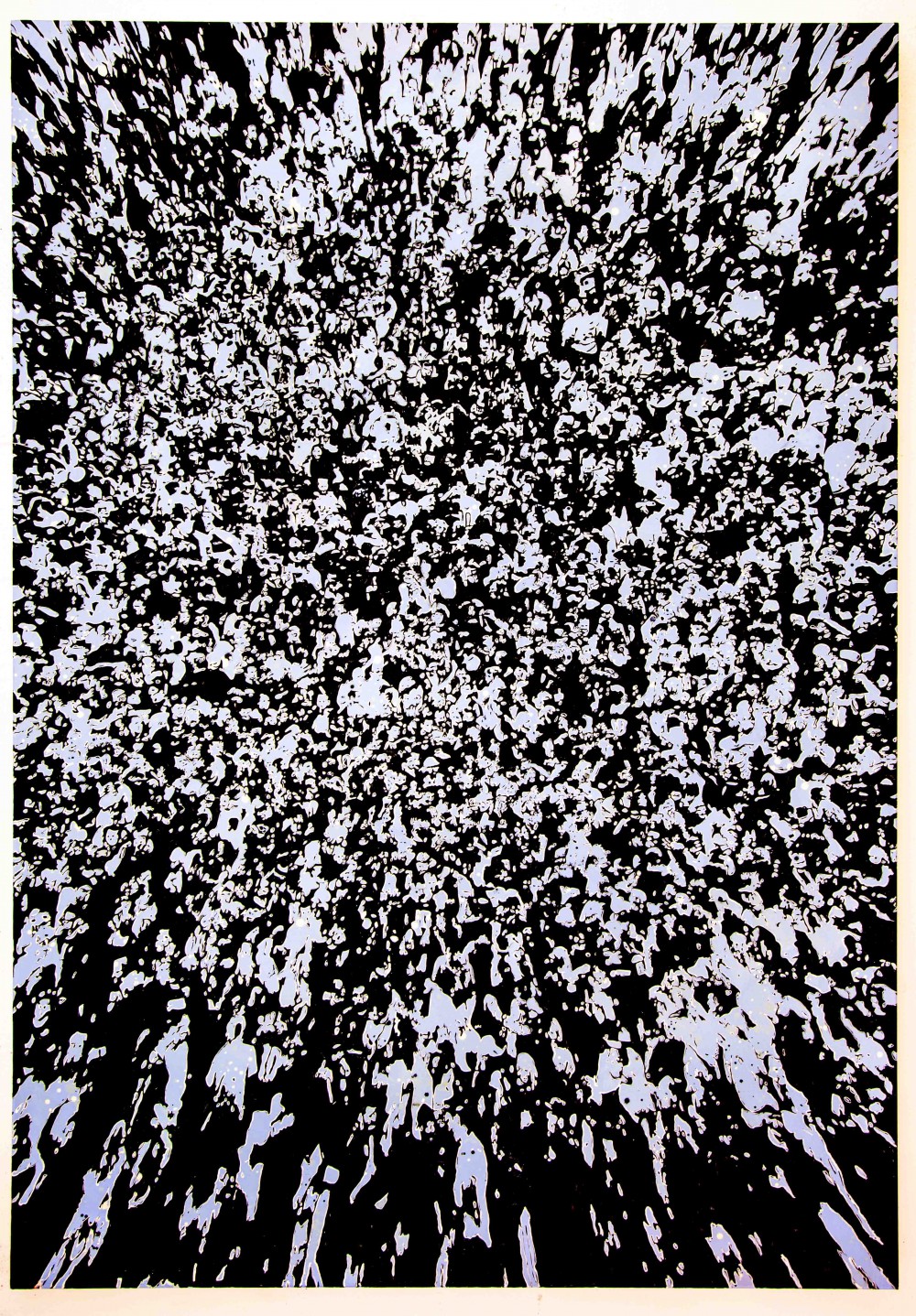 Zerrmenge, 2014, 200x140cm, Mischtechnik auf LW
