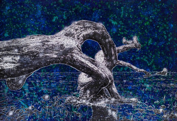 Driftwood, 2018, 170x250cm, Malerei mischtechnik auf LW