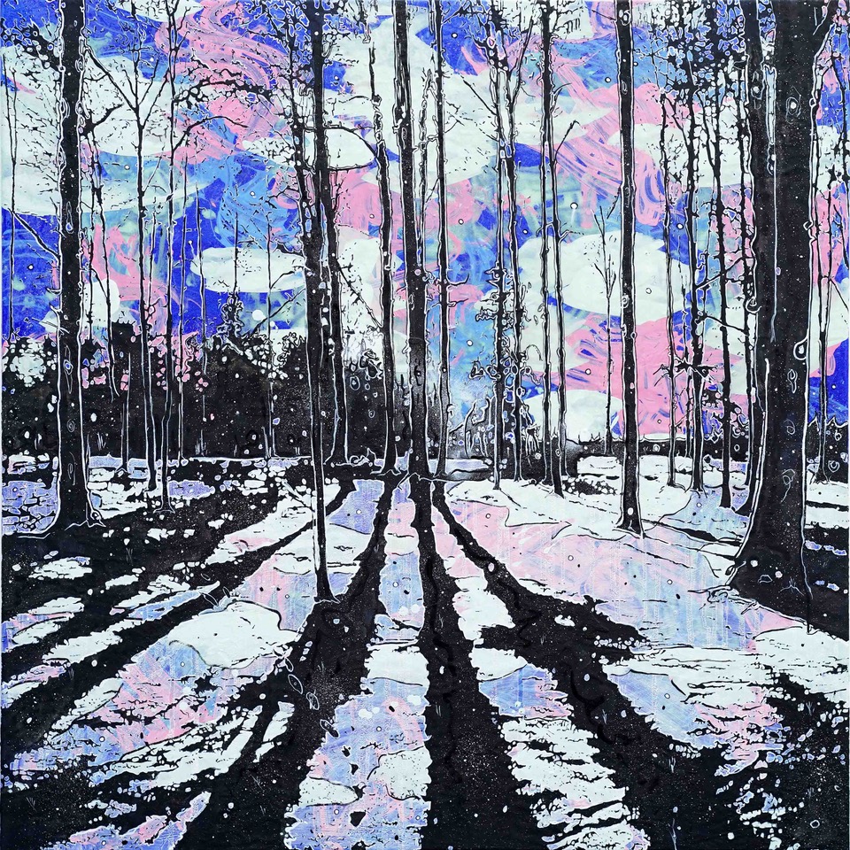 Jan Davidoff, 2020, 100x100cm, Mischtechnik auf Leinwand